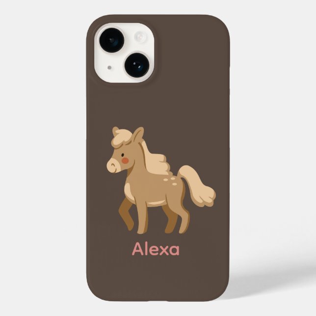 Personalized Monogrammed Pony Horse Girl  Case-Mate iPhone Case (Back)