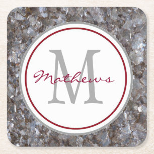 Personalized & Monogrammed Square Paper Coaster