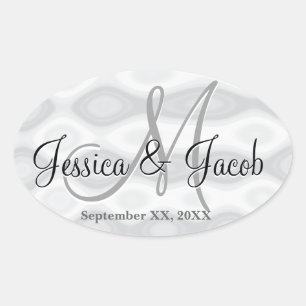 Personalized Monogrammed Wedding Stickers