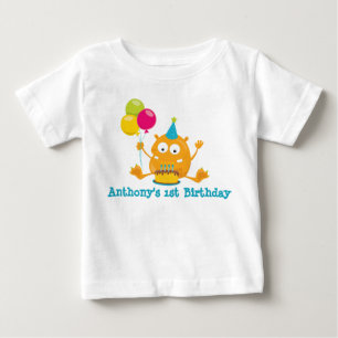 Personalized Monster First Birthday Romper