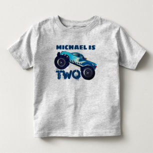 Personalized  Monster Truck 2nd Birthday Toddler T-shirt