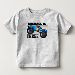 Personalized  Monster Truck Birthday Toddler T-shirt