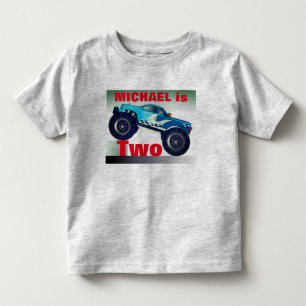 Personalized  Monster Truck Birthday Toddler T-shirt