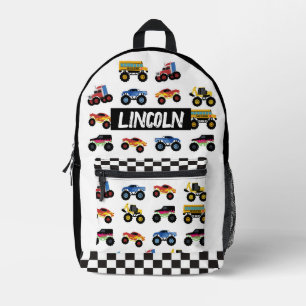 Personalized Monster Truck Kids Backpack