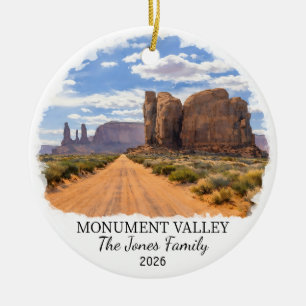 Personalized Monument Valley Navajo Tribal Park Ceramic Ornament