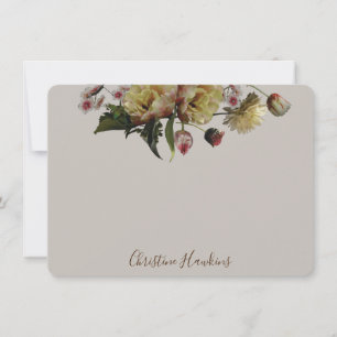 Personalized Moody Elegant Wildflower Floral  Card