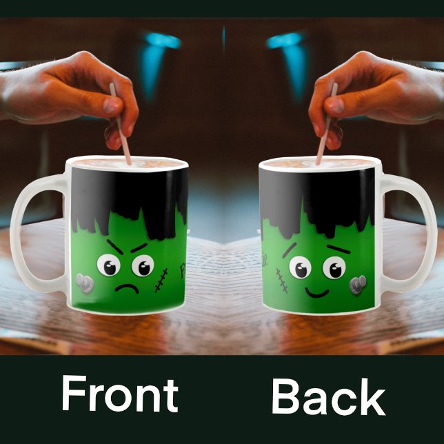 Personalized Moody Happy Sad Frankenstein Face  Coffee Mug (Creator Uploaded)