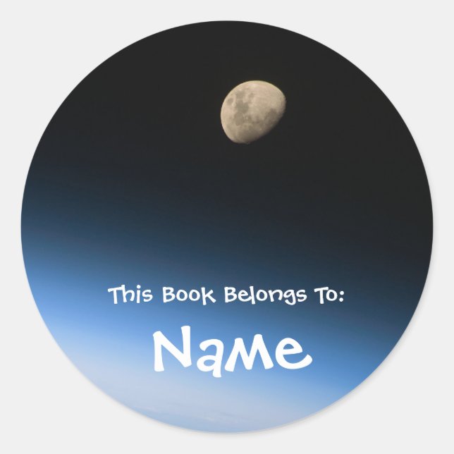 Personalized Moon Book Label (Front)