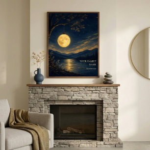 Personalized Moon Lantern Art Poster