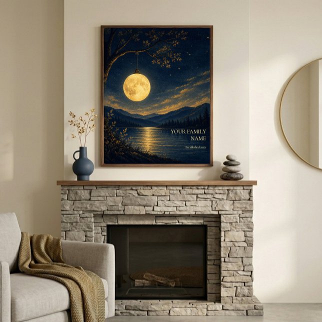 Personalized Moon Lantern Art Poster (Creator Uploaded)
