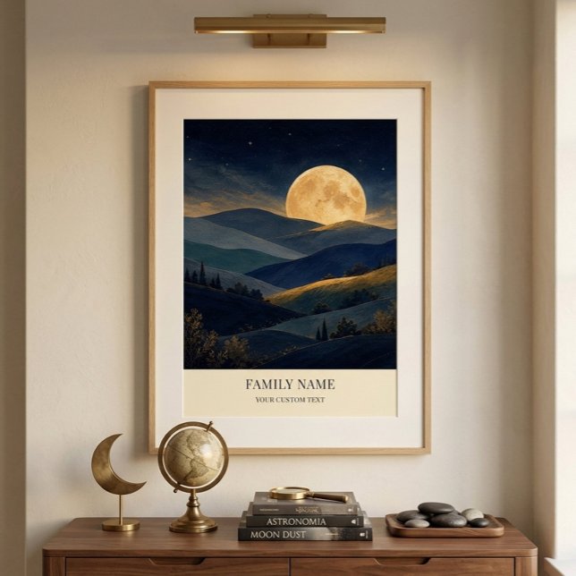 Personalized Moonrise Landscape Art Poster (Creator Uploaded)
