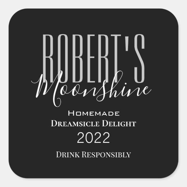 Personalized "Moonshine" Label (Front)