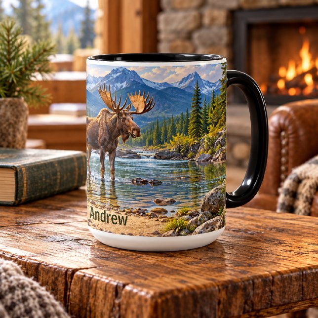 Personalized Moose Mountain River Mug (Creator Uploaded)