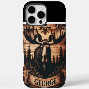 Personalized Moose Wood  iPhone 16 Pro Max Case