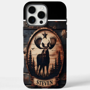 Personalized Moose Wood Sign iPhone 16 Pro Max Case