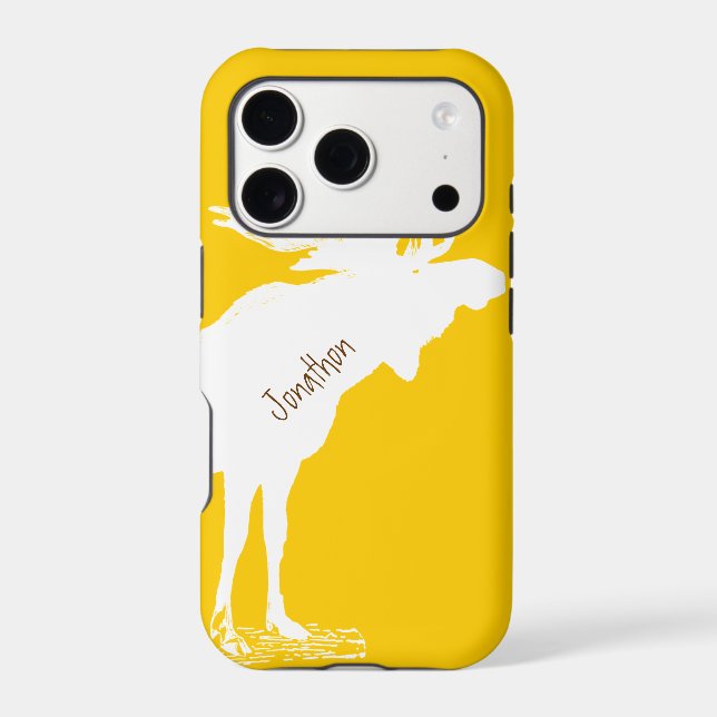 Personalized Moose Yellow Changes to Any Colour (Back)