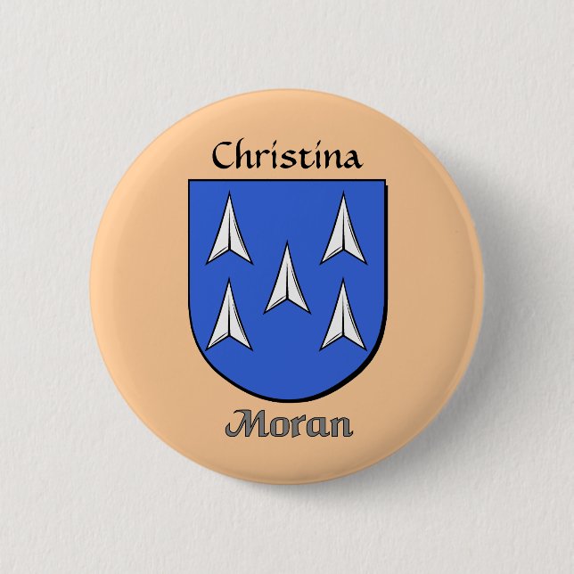 Personalized Moran Historical Shield 2 Inch Round Button (Front)