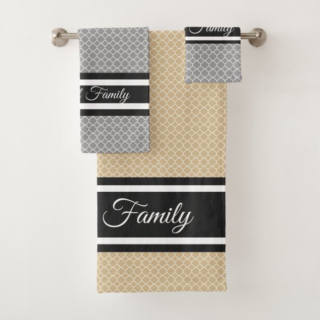 Personalized Moroccan Bath Towel Set (Insitu)