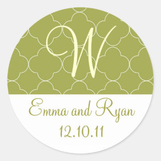 Personalized Moroccan Green Stickers