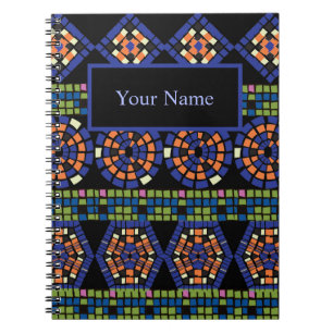 Personalized mosaic spiral notebook