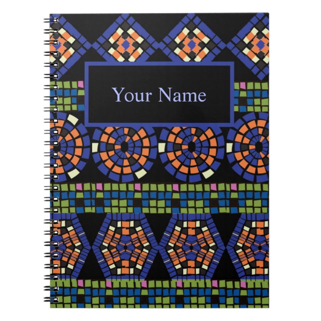 Personalized mosaic spiral notebook (Front)