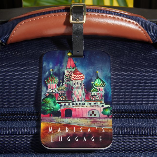 Personalized Moscow Luggage Tag (Front Insitu 2)