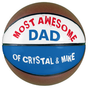 Personalized Most Awesome Dad Parent Cool Basketball