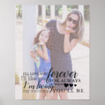 Personalized Mother Daughter Photo Quote Poster<br><div class="desc">Every mother loves to reminisce about special moments spent with her daughter. This design can be customized with your favourite photo.</div>