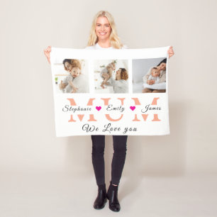 Personalized  Mother Gifts Birthday Gift for Mom Fleece Blanket