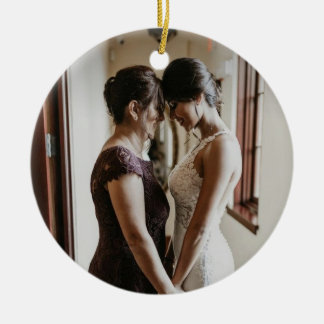 Personalized Mother of the Bride 2024 Ceramic Ornament