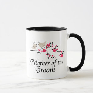 Personalized mother of the groom birds wedding mug