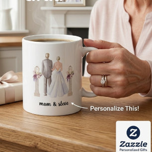 Personalized mother of the groom wedding coffee mug