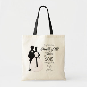 Personalized mother of the groom wedding favour tote bag