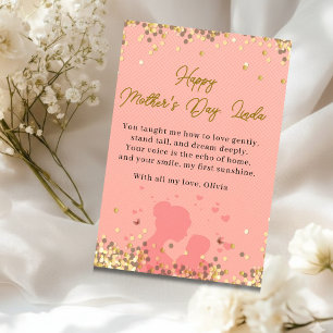 Personalized Mother’s Day Card Elegant Pink Love