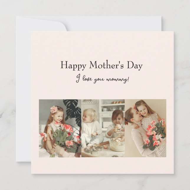 Personalized Mother’s Day Flat Greeting Card (Front)