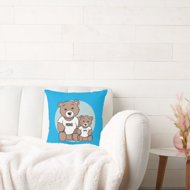 Personalized Mother’s Day Mug – Custom Gift for Mo Throw Pillow (Couch)