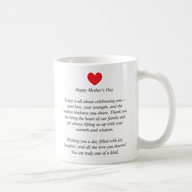 Personalized Mother’s Day Mug – Custom Name & Hear (Right)