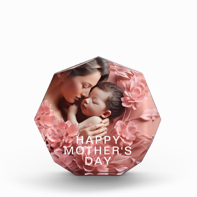 Personalized Mother’s Day Octagonal Photo Block (Front)