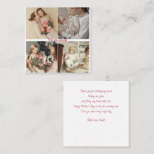 Personalized Mother’s Day Photo Collage Flat Note Card