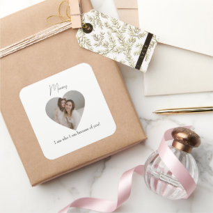 Personalized Mother’s Day Sticker with Heart Photo