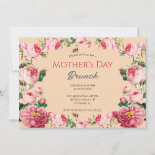 Personalized Mother's Day Brunch   Floral Theme Invitation