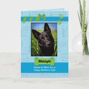 Personalized Mother's Day Card from the Dog Blue