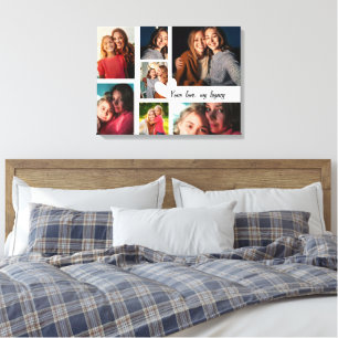 Personalized Mother's Day Custom Photo Collage  Canvas Print