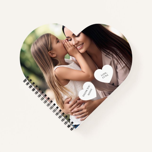 Personalized Mother's Day Custom Photo Notebook (Front)