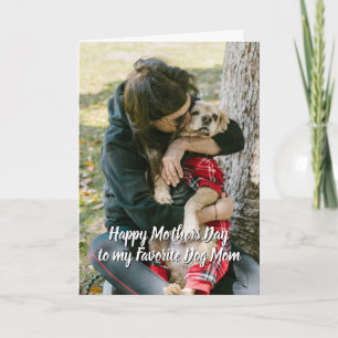 Personalized Mothers Day Dog Folded Greeting Card