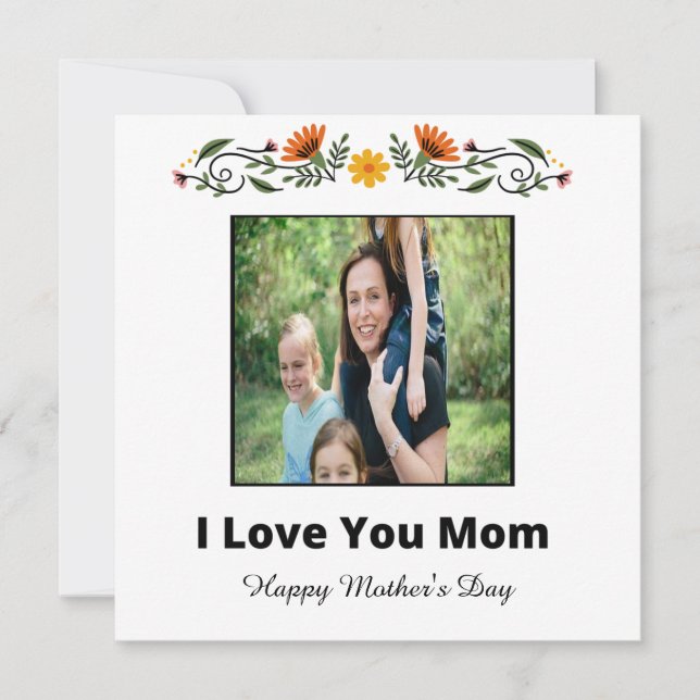 Personalized Mother's Day Flat Greeting Card (Front)