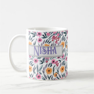 PERSONALIZED MOTHERS DAY FLORAL DESIGN COFFEE MUG