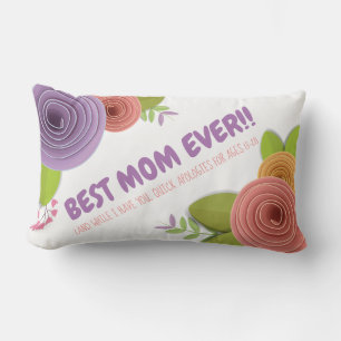 Personalized Mother's Day Floral Quote Pillow