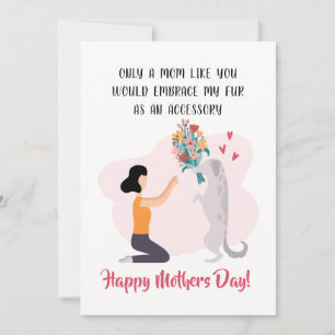 Personalized Mothers Day Funny Dog Mom Holiday Card