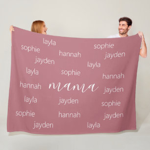 Personalized Mothers day gift for Mom Fleece Blanket